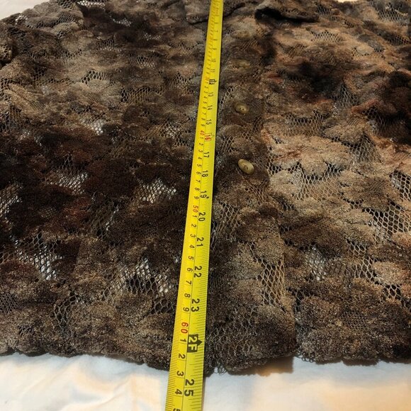 Vintage 90s lace crochet button up shirt top - Picture 5 of 16